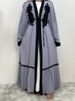High Quality Simple Elegant Turkey Black Embroidered Abaya Kaftan Muslim Dresses Women Kimono Dress Dubai Middle East Nida Robe_ecoleips.com