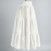 Spring Summer Bohemian Layered Cake Skirt Women Flowy Swing Half Skirt_ecoleips.com