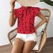 New Printed 2026 Fashion Commuter Short-sleeved Top Women_ecoleips.com