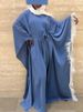 Muslim Dress Casual Loose Bat Sleeve Middle Eastern Robe Dress Islamic Clothing Dubai Abaya_ecoleips.com