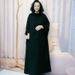 2025 Spring And Autumn New Loose Mid-Length Seven-Point Pile Dress Coat Elegant Plus Size Women's Clothing_ecoleips.com