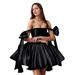 Strapless Satin Short Dress High-End New 2026 for Women Perfect for Banquets Birthdays Petite Heiresses_ecoleips.com