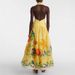 2025 Summer New European And American Printed Halter Neck Backless Swing Deep V Neck Linen Dress For Women_ecoleips.com