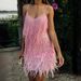 Women's Clothing Sequin Feather Splicing Dress_ecoleips.com