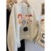 Women's Fleece Lined Long Sleeve T-Shirt round Neck Thick Sweatshirt American Style Loose Heavyweight Top for Autumn Winter Men's Couple_ecoleips.com