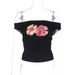 Clothing 2025 Summer New Fashionable Personalized Printed T-Shirt Off-Shoulder Short Sleeve Ins Women's Top_ecoleips.com