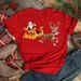 European And American Cross-border Foreign Trade Women's Clothing Christmas Merry Round Neck Printed Ladies Short Sleeve_ecoleips.com
