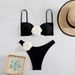 Women’s Clothing New sexy tube top 3D flower briefs bikini bikini swimsuit_ecoleips.com