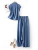Women's Clothing Tencel Shirt Jeans Two Piece Suit Short Sleeved Trousers_ecoleips.com