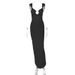 Women's Clothing Summer New Sexy V Neck Backless Slit Slim Dress_ecoleips.com