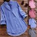 Loose Plaid Lapel Long Sleeve Retro Pocket Shirt_ecoleips.com