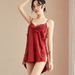 Long Night Sexy Lingerie Sexy Temptation Lace Strapless Home Nightdress_ecoleips.com