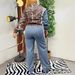 Women's Clothing Spring And Autumn New Street Leopard Print Striped Color Matching Elastic Waist Loose Trousers Suit_ecoleips.com