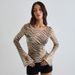 C2309TP European American Cross-border Summer And Autumn New Sexy Hot Girl Style Animal Print Off-shoulder Long-sleeve_ecoleips.com