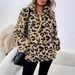 Women's Clothing Temperament Pocket Leopard Print Fashionable Leopard Print Zip-Up Hoodie With Cozy Fleece Lining – Elegant & Relaxed Fit For Women_ecoleips.com