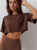 Women's Casual Short Cropped Top Round Neck Fashion Spring Summer For European American_ecoleips.com