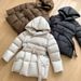 Women's Slim Fit Winter Down Jacket With Waist Belt, Short Puffer Coat, 90% White Duck Down, Elegant & Stylish, 3D Pattern Design_ecoleips.com