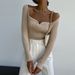 Women’s Clothing New Solid Color Women's Autumn And Winter Long Sleeved Square Neck Off Shoulder Tight Fashion Sweater Knitted Bottoming Shirt_ecoleips.com