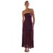 Women's Clothing Elegant Sexy Tube Top Hip Mesh Splicing Solid Color Dress Long_ecoleips.com
