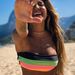 European And American Style Women's Swimsuit Trendy Sexy Two Piece Bikini Plain Fabric Striped Design 2020_ecoleips.com