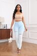 Direct From The Manufacturer: 2022 Spring/Summer New European American Blue And White Gradient High-Waisted Butt-Lifting_ecoleips.com