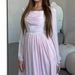 Women's Clothing French retro square neck elegant long sleeved pleated dress_ecoleips.com
