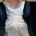 Women's Fall Acetate Satin Slip Dress With Lace Trim, Off-Shoulder Loose Camisole Top Comfortable Relaxed Fit_ecoleips.com