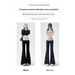 Quality American Style Black Casual Flared For Women New Slimming Versatile Patchwork Wide-Leg Sports Pants_ecoleips.com