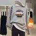 Women's American Retro Style Cotton Sweatshirt Fleece Lined Thickened Winter Top Loose Lazy Style Spring Autumn 2023 New_ecoleips.com
