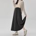 Maternity A-Line Maxi Skirt – Winter Pregnancy Outfit (Black/Khaki/Charcoal, Polyester-Spandex Blend, Plus Size Friendly, No Maternity Band)_ecoleips.com