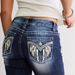 Women's Slim Fit High Waist Denim Shorts – Embroidered Stretch Jeans Shorts (Dark Blue, S-XXL)_ecoleips.com