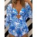 Aria Basics HNYHWKR European And American Three-piece Bikini With Waist-cinching Straps, Fashionable Long-sleeved Beach Sun_ecoleips.com