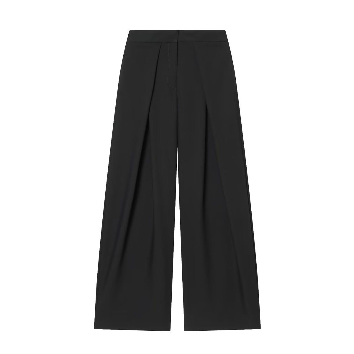 Women's European American Style Fashion Gold Buckle Belt Suit Jacket Casual Wide Leg Pants Set_ecoleips.com
