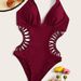 Women's Clothing Swimsuit Women's One Piece Solid Color Lace Up Hollow Sexy Backless Bikini Beach Vacation Swimsuit_ecoleips.com