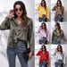 Satin-Like Long Sleeve Shirt – Polyester Blend Button-Down Blouse For Work & Evening (18 Colors, S-2xl)_ecoleips.com