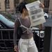 Women's Korean Style Lace Patchwork T-Shirt Spring Low V Neck Bow Detail Slim Fit Sexy Top Alluring Revealing Collarbone_ecoleips.com