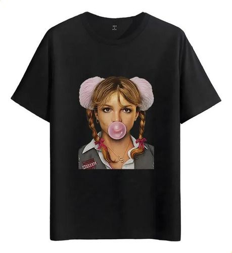 Women's T-Shirts Tshirt Muscle Freaks Britney Spears Portrait Style Pop Art_ecoleips.com
