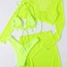 Aria Basics 2023 New European And American Cross-Border Four-Piece Bikini Set, Solid Color Fashionable Long-Sleeve Two-Piece_ecoleips.com