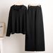 Cross-Border European And American Autumn Winter Sweater Suit Polo Collar Knitted Pullover + Wide-Leg Trousers Two-Piece_ecoleips.com