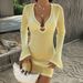 Women Elegant Long Sleeve Bodycon Dress Casual Dating Club Party Outfit_ecoleips.com