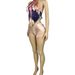 Women's Satin Halter Neck Two Piece Set HR25036 European American Style Printed Tie Top with High Neck And Matching Shorts_ecoleips.com