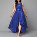 Women's Clothing Solid Color Lace Dress Fashionable And Elegant High Waist Sleeveless Irregular Dress_ecoleips.com