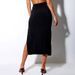 Aria Basics Aria Basics 2025 Summer New European And American Style Women's Cross-Border Solid Color High-Waisted Slimming Petite Half_ecoleips.com