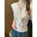 Gentle Style Knitted Camisole For Women, New Summer Model With Ruffles, Niche Design, Slimming, Versatile, Age-reducing_ecoleips.com