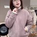 girl Small Fire Stove Warm Cotton Jacket Ollie Fleece Stand Collar Windproof Slimming Winter New Versatile Thickened Zipper_ecoleips.com
