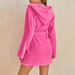 Aria Basics 2024 Cross-Border European American Foreign Trade Autumn And Winter Warm Bathrobe With Hood, Home Wear, Plush_ecoleips.com