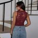 Women's Clothing 2025 Winter New Fashion Lace Patchwork Sexy Slim Fit Sheer Camisole Wholesale_ecoleips.com