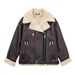 Men's & Women's Winter Faux Leather Shearling Jacket, Oversized Zip-Up Biker Coat With Plush Lining, Streetwear Outerwear For Casual & Urban Style_ecoleips.com