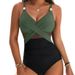 Women's Clothing Swimsuit Sexy Mesh Bathing Suit Solid Color High Elasticity, Quick Dry(Black, Wine Red, Army Green, Peacock Blue, Navy, More Colors)_ecoleips.com
