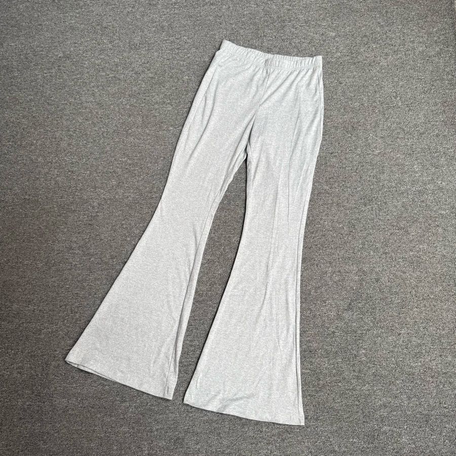 Women's High-Waisted Thin Base Flare High Elasticity Solid Color Sports Fitness Slightly Flared Yoga Long Pants_ecoleips.com